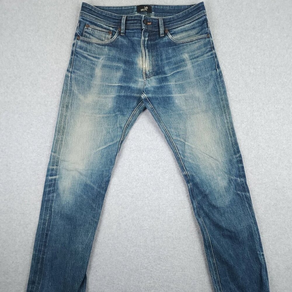 Todd Shelton Jeans Mens 32x30 Selvedge Distressed Whiskered Faded